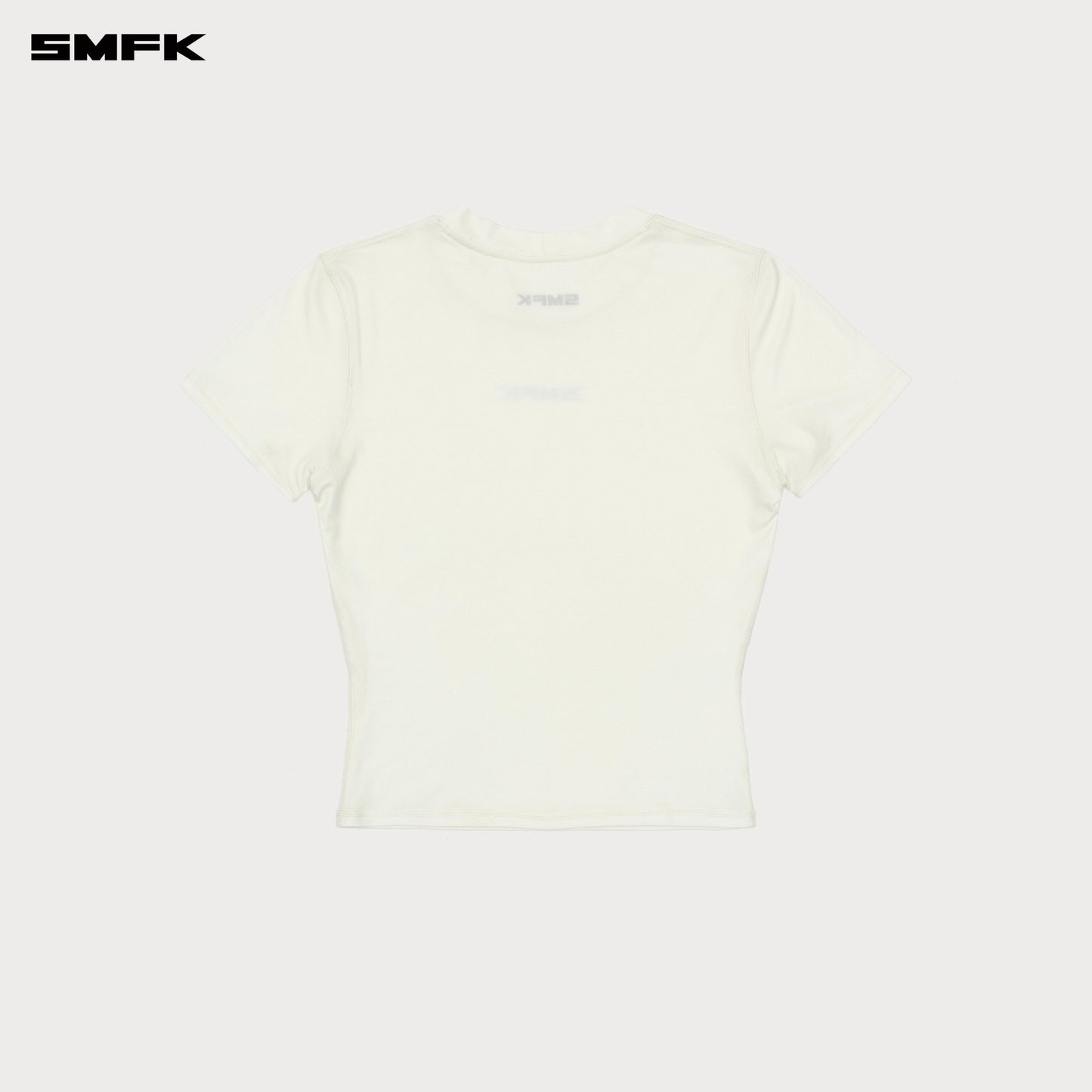 FUTURE Ripple Waist Cinching Sport Tee Snow Mountain White