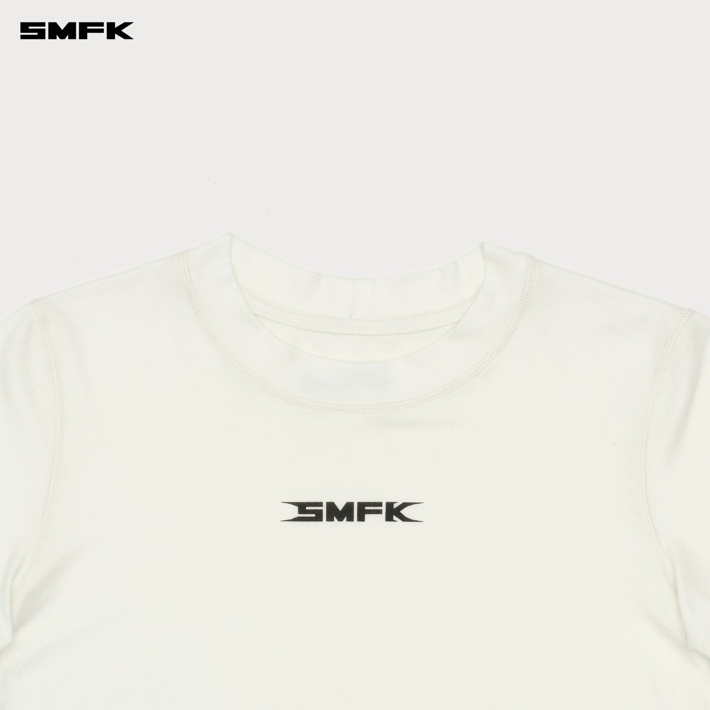 FUTURE Ripple Waist Cinching Sport Tee Snow Mountain White