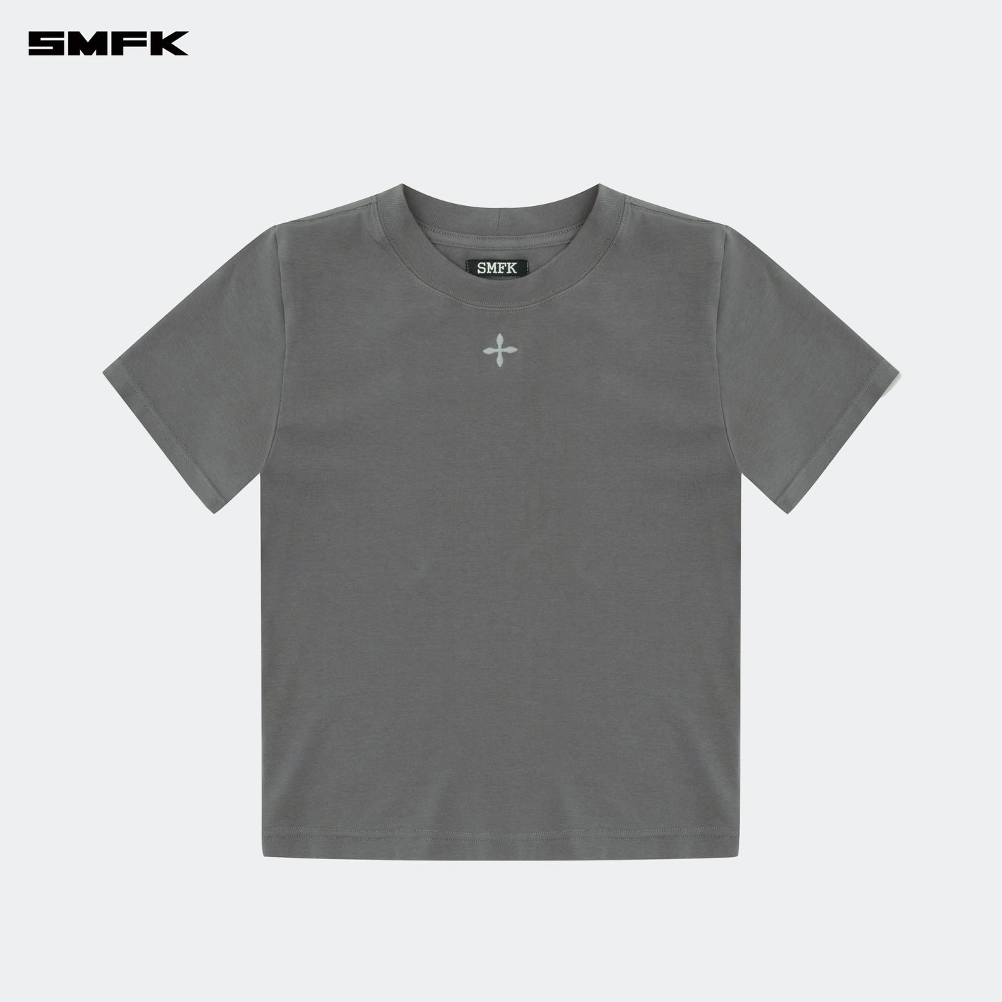 Compass Hug Embrace Slim Fit Tee Cement Gray