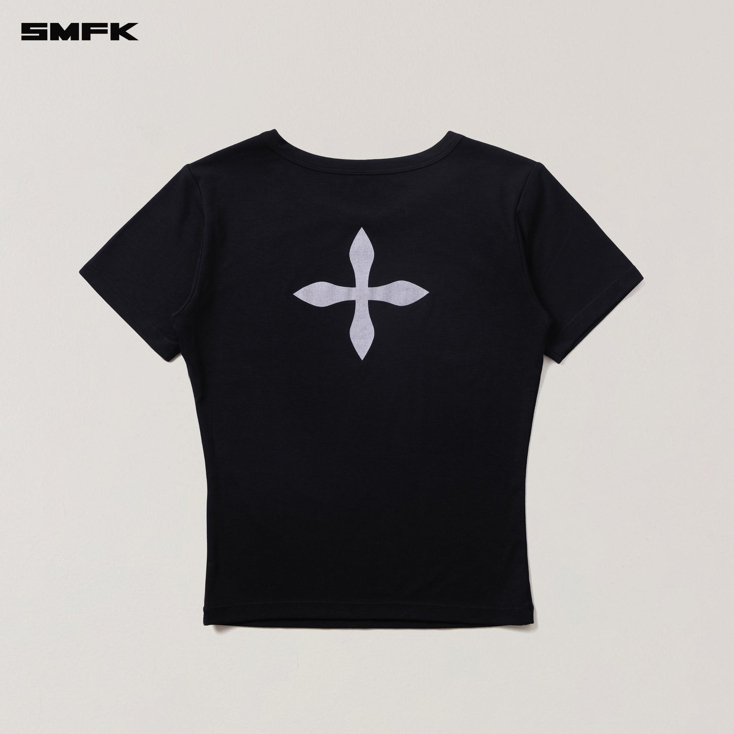 COMPASS STAMP ACETATE BODY SPORTS TEE/ WILD BLACK