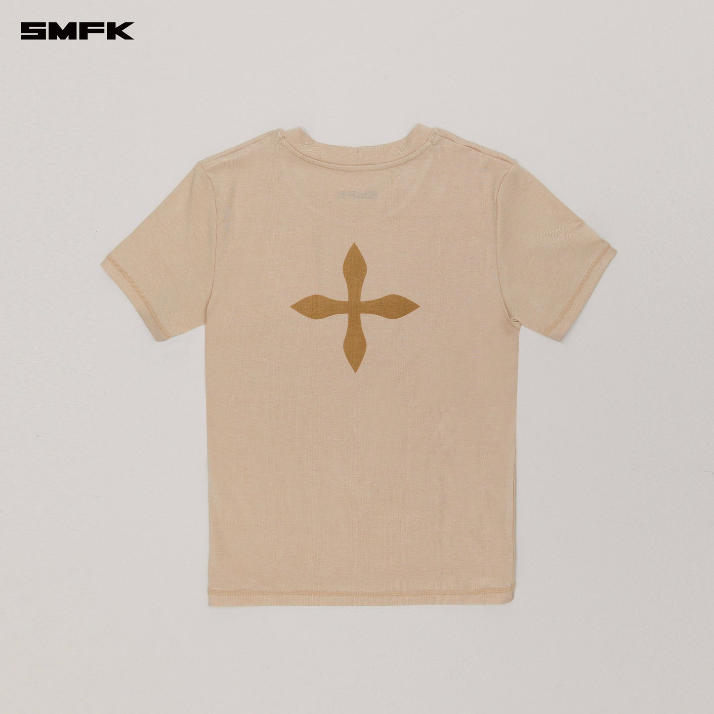 COMPASS ORIGINAL CROSS BADGE Slim Fit Athletic Tee_ Desert Color