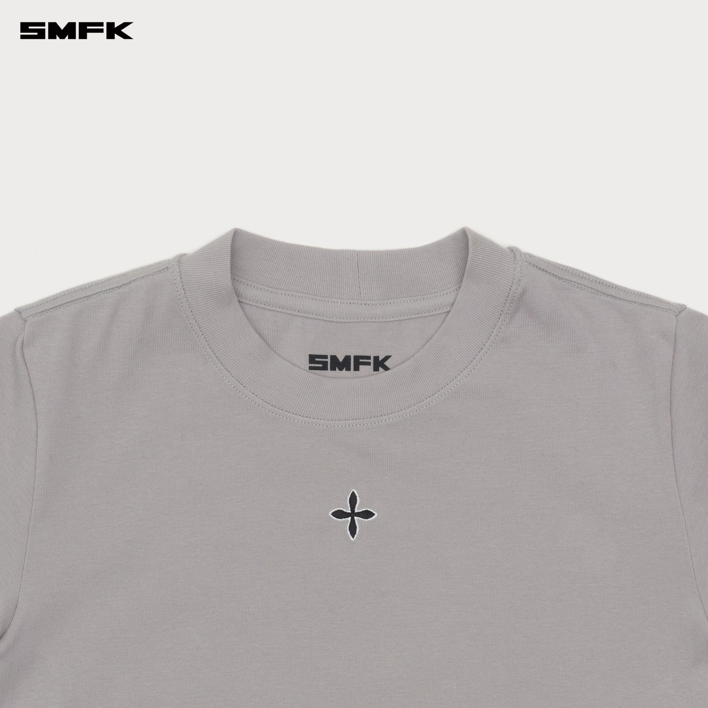 Compass Crosshatch Waist Tee Dusty Gray