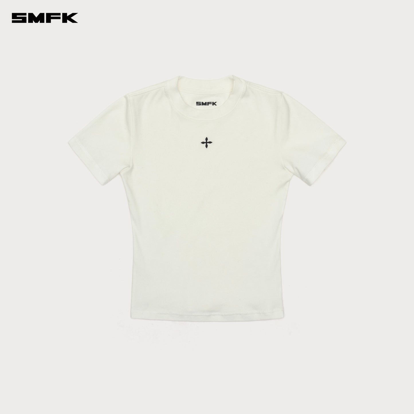 Compass Crosshatch Waist Tee Snow White