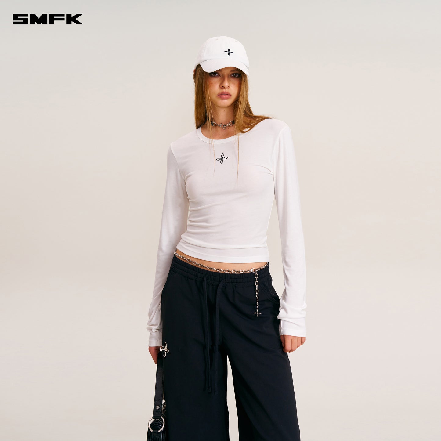 COMPASS BADGE RETRO CARGO CAP/ SNOW MOUNTAIN WHITE