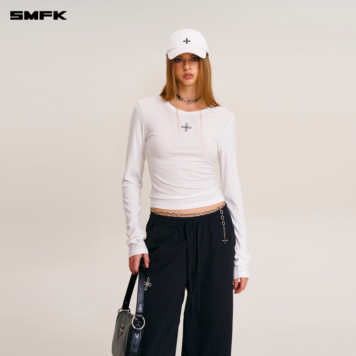 COMPASS BADGE RETRO CARGO CAP/ SNOW MOUNTAIN WHITE