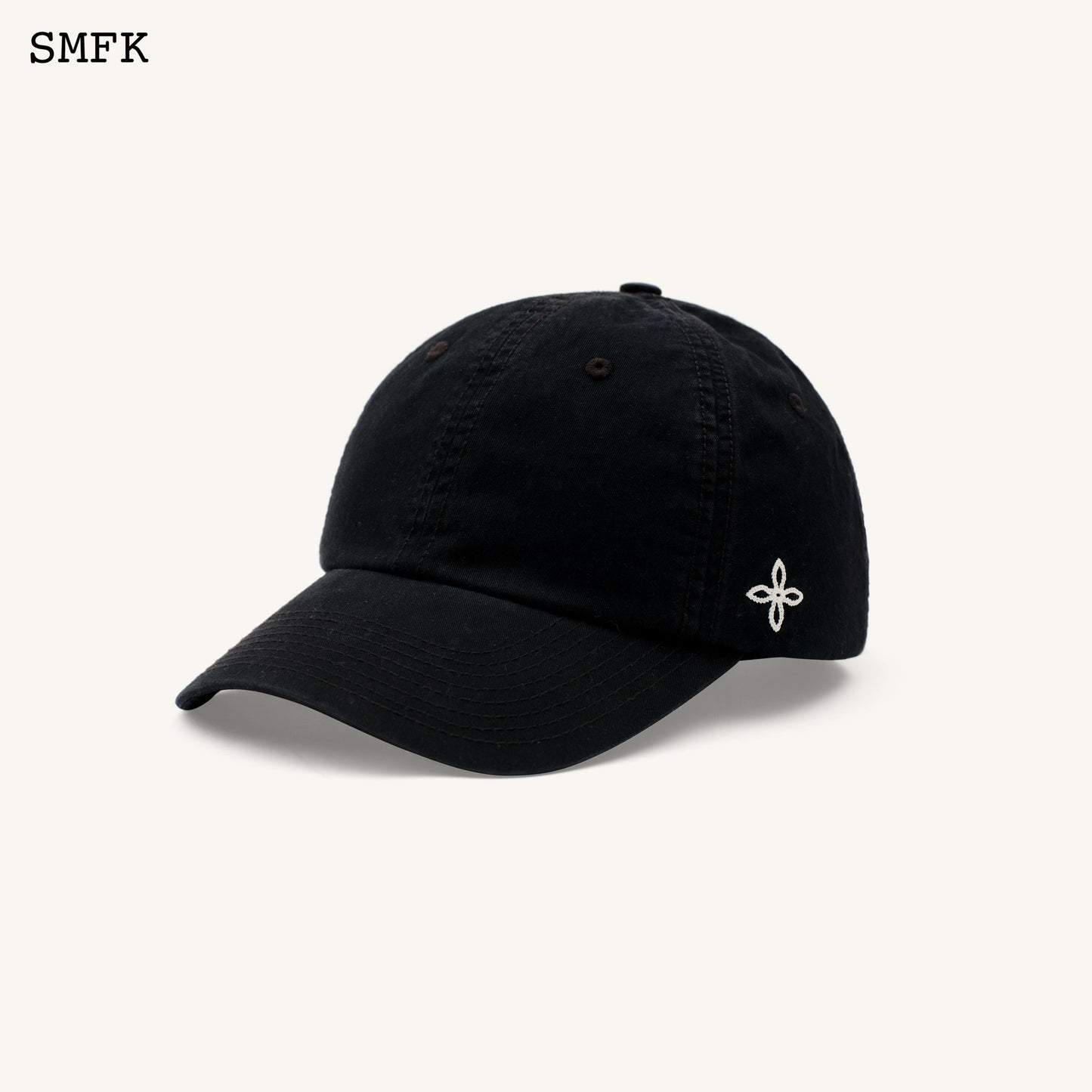 Compass Cross Chain Badge Baseball Cap Wilderness Black