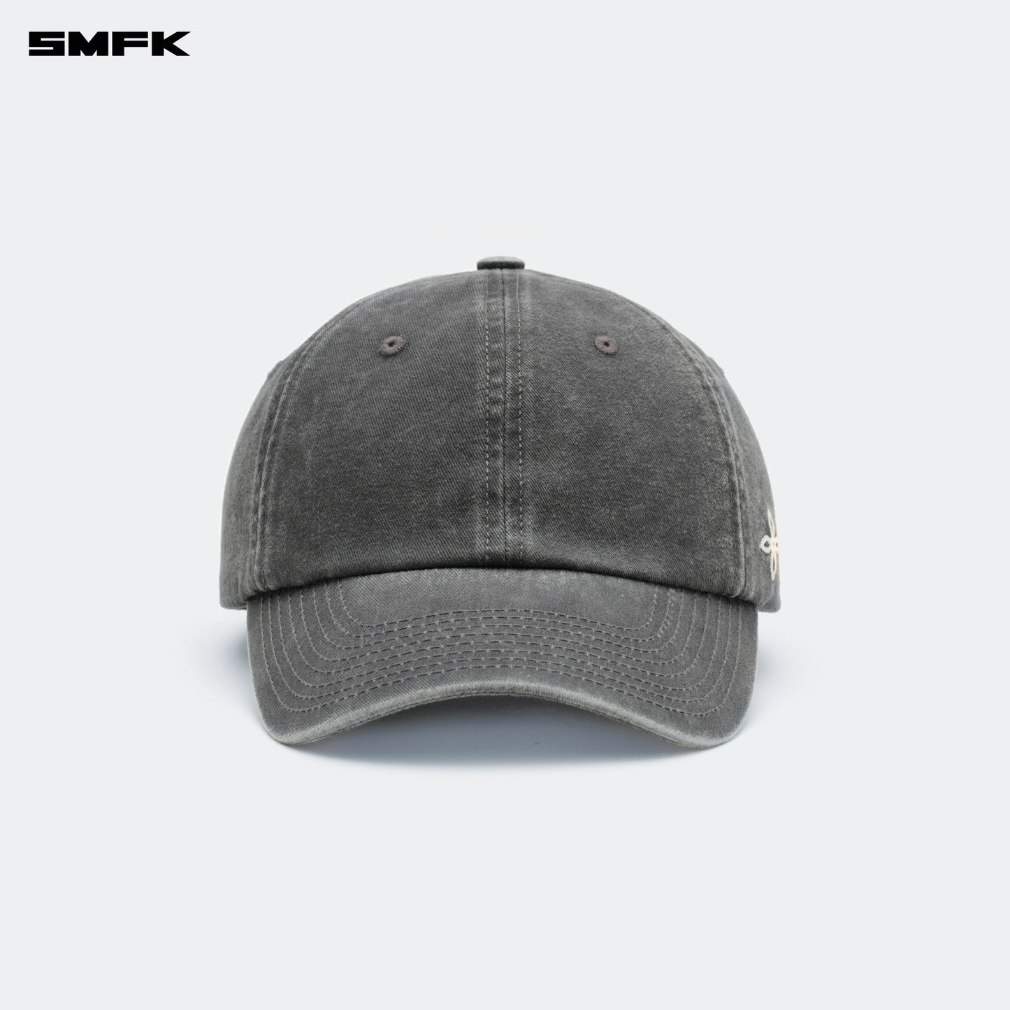 Compass Cross Chain Badge Baseball Cap Storm Gray