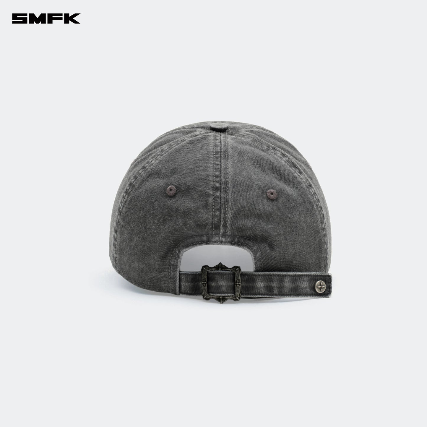 Compass Cross Chain Badge Baseball Cap Storm Gray