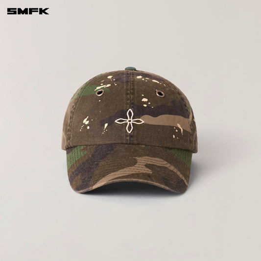 COMPASS BADGE CAMO CARGO CAP / ARMY GREEN CAMOUFLAGE