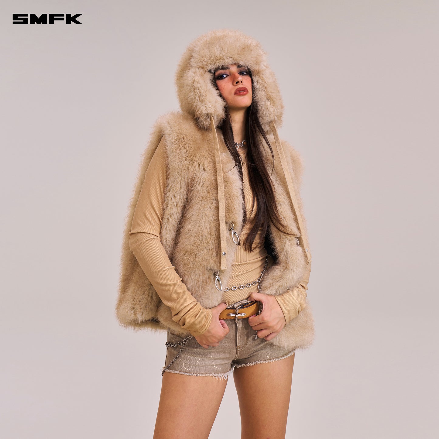 COMPASS MODE WASTELAND FURRY HUNTING HAT/ SAND