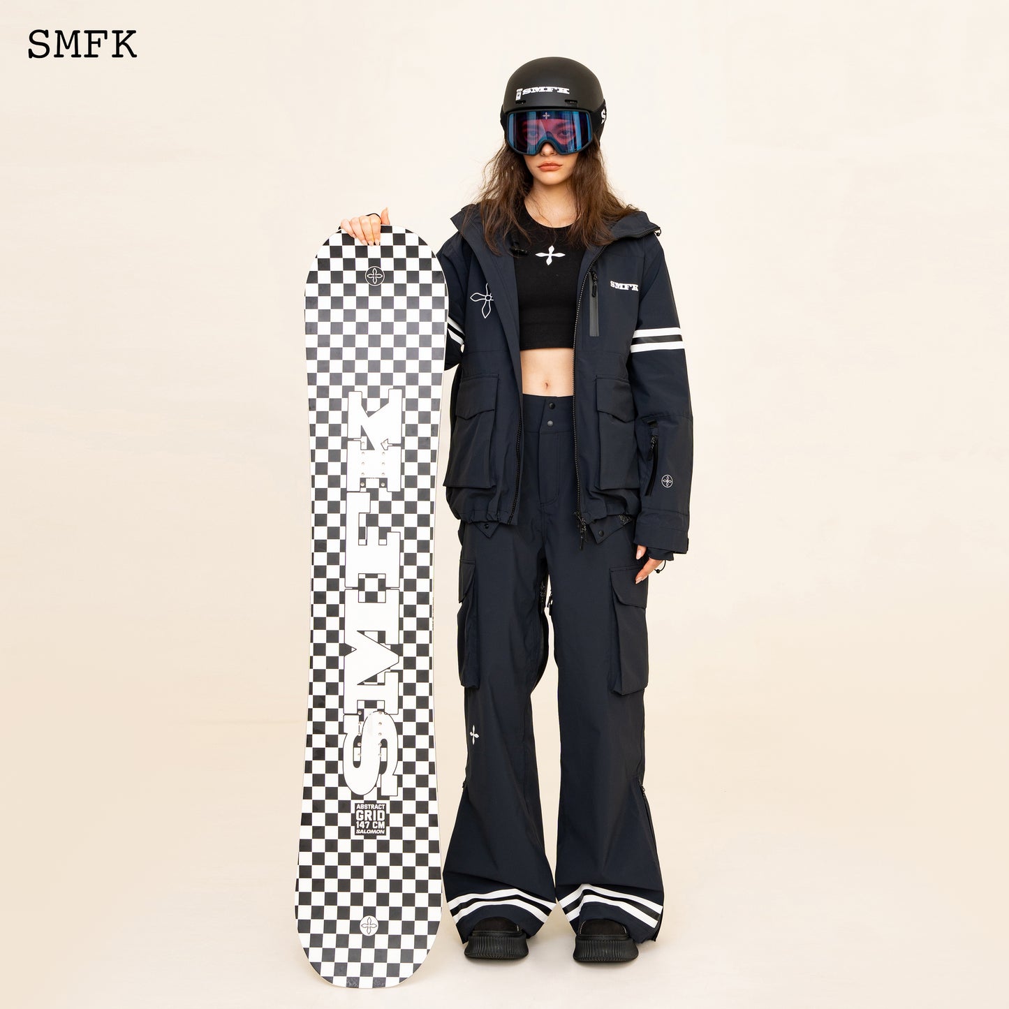 (ABSTRACT) GRID-SMFK X SALOMON SNOW BOARD