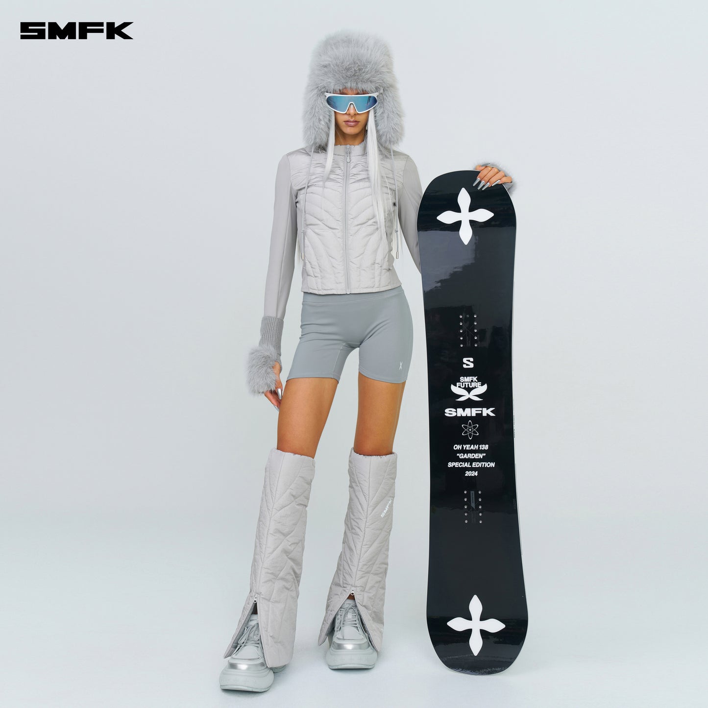 SMFK X SALOMON SNOW BOARD OHYEAH BLACK GARDEN