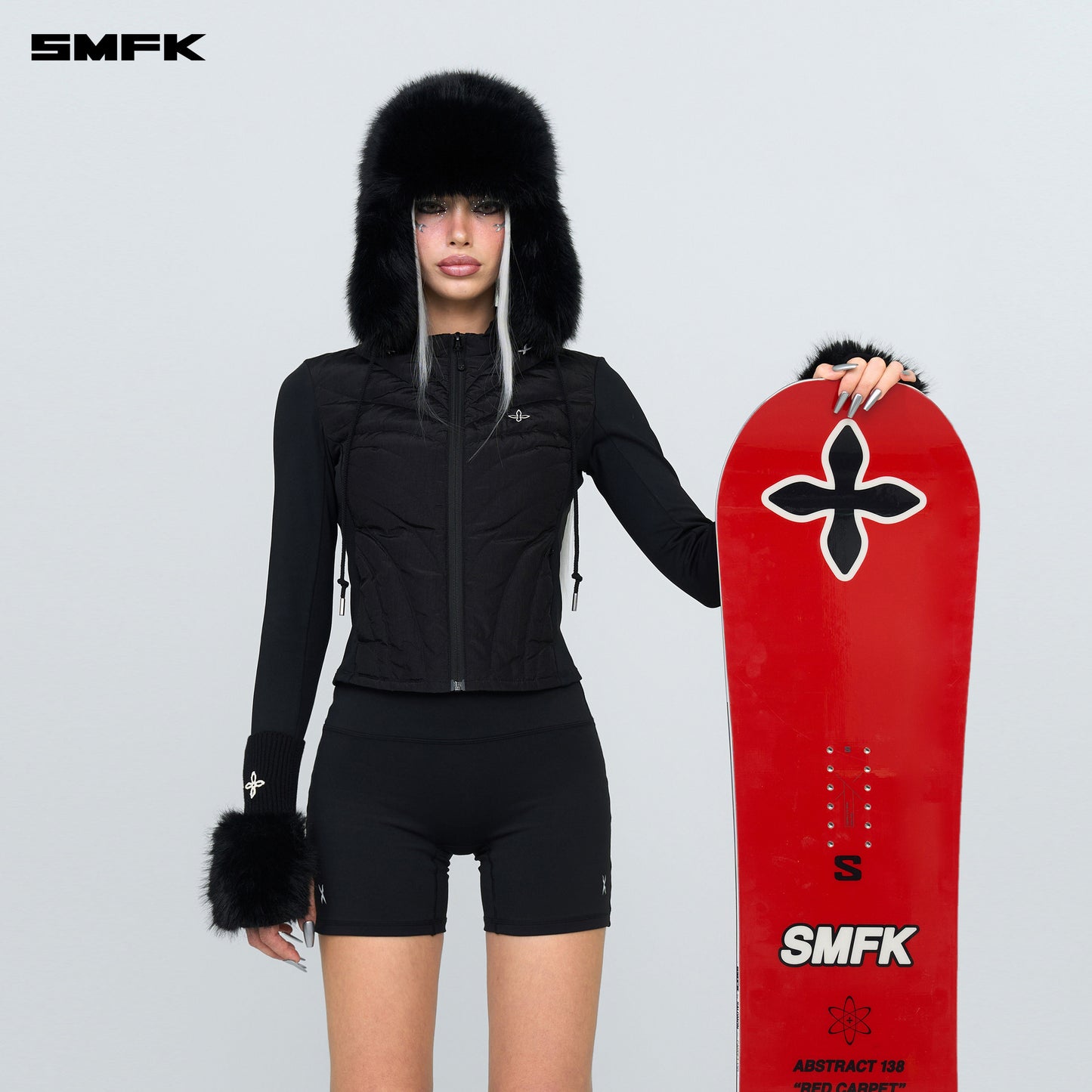 SMFK X SALOMON Snow Board ABSTRACT RED CARPET