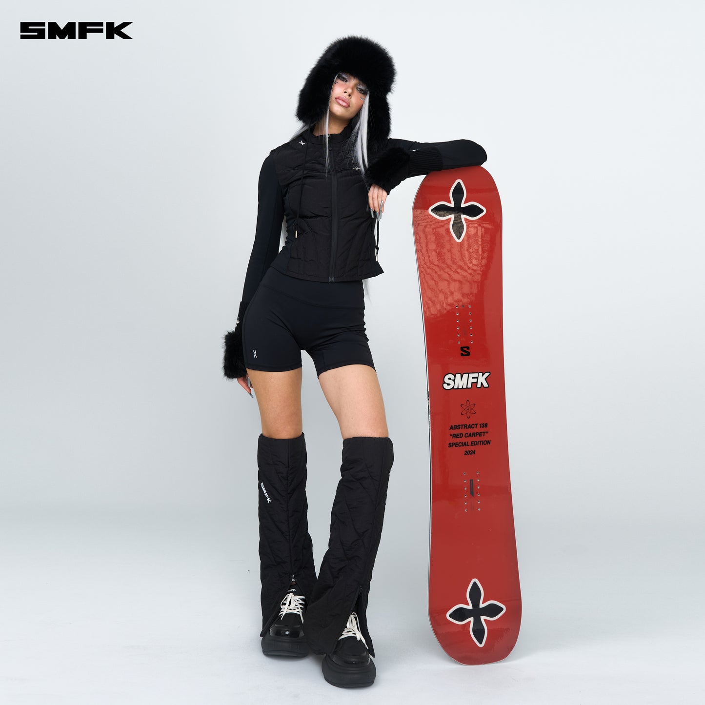 SMFK X SALOMON Snow Board ABSTRACT RED CARPET