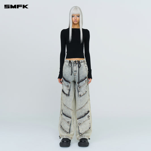 FUTURE  Mirage Vintage Paratrooper Pants Nebula White