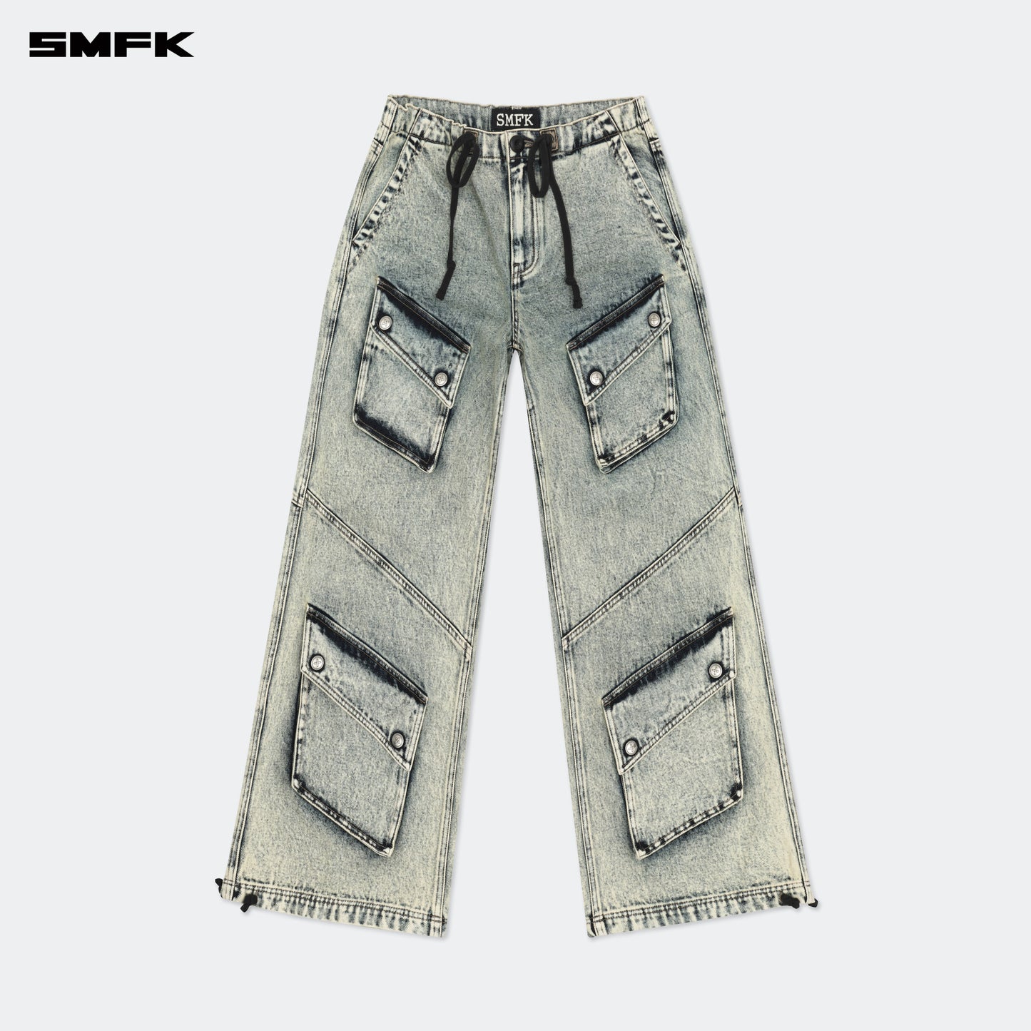 FUTURE  Mirage Vintage Paratrooper Pants Nebula White