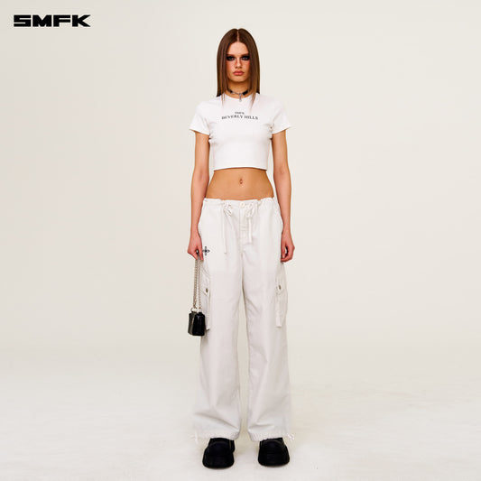 Future Mirage Classic Parachute Pants Snowy Mountain White