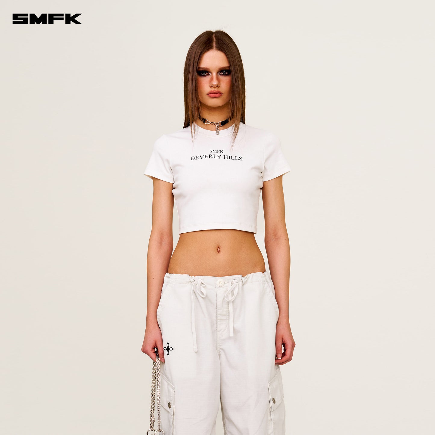 Future Mirage Classic Parachute Pants Snowy Mountain White