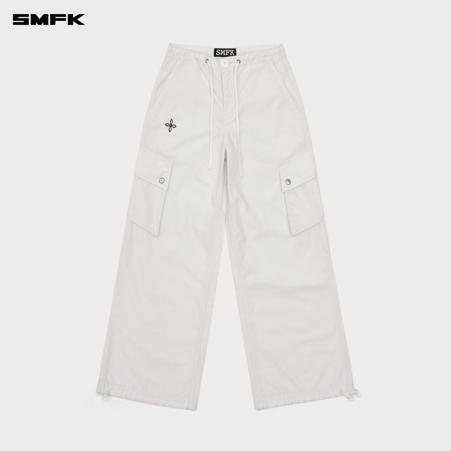 Future Mirage Classic Parachute Pants Snowy Mountain White