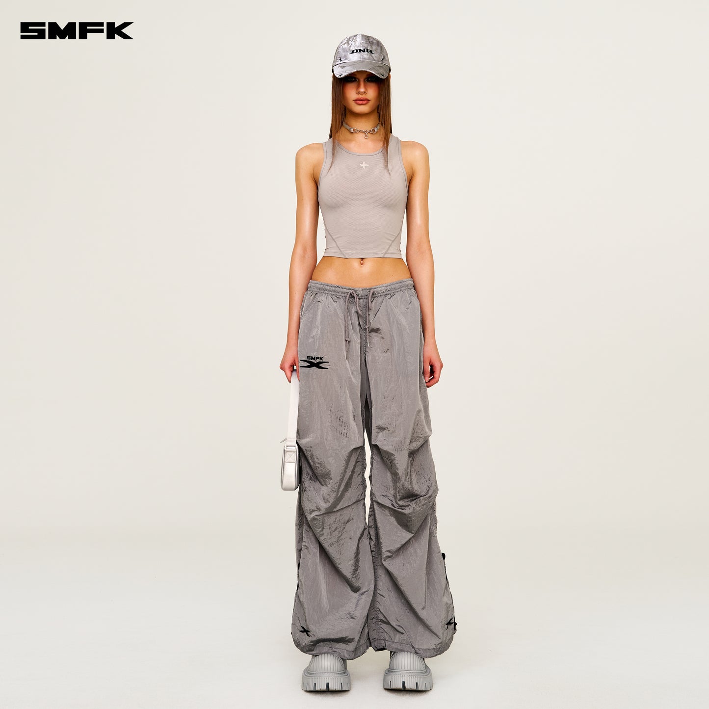 FUTURE Mirage Star Mirage Wide Leg Sweatpants Storm gray