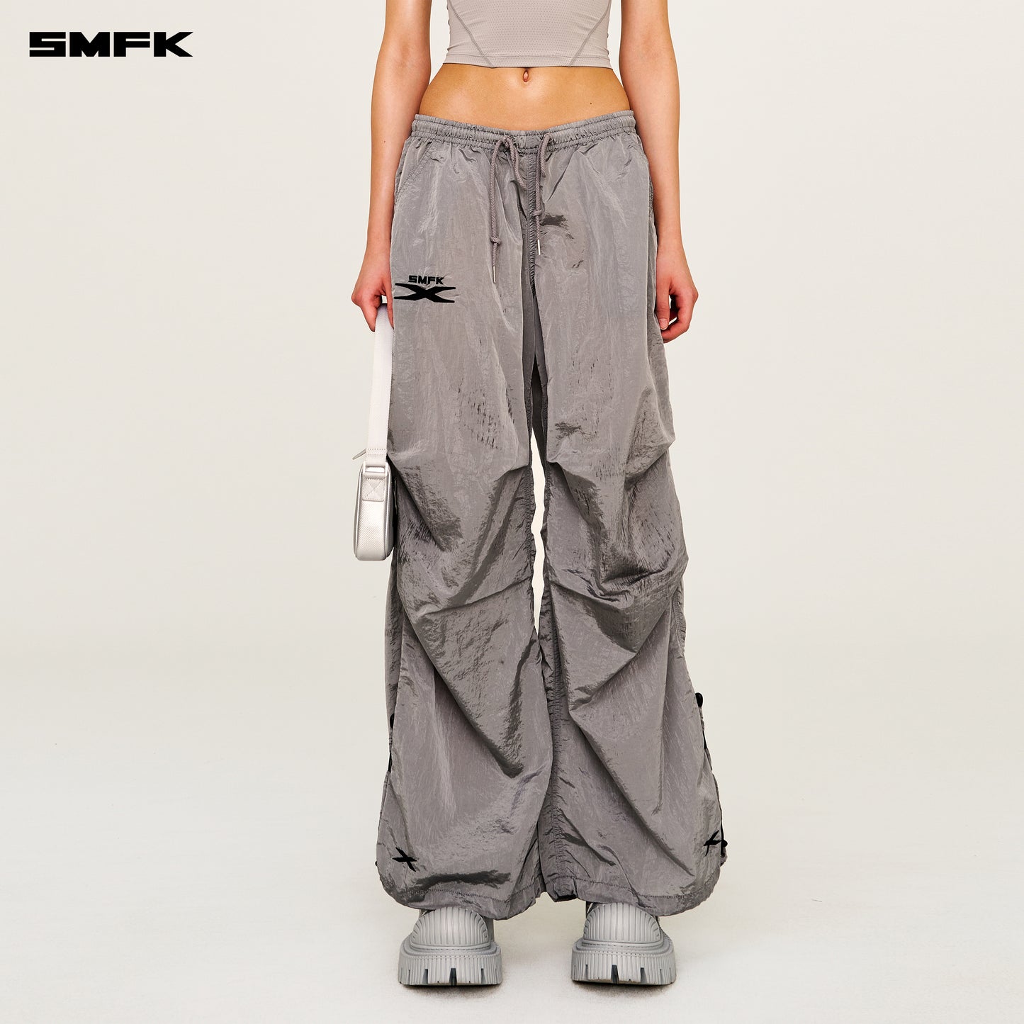 FUTURE Mirage Star Mirage Wide Leg Sweatpants Storm gray