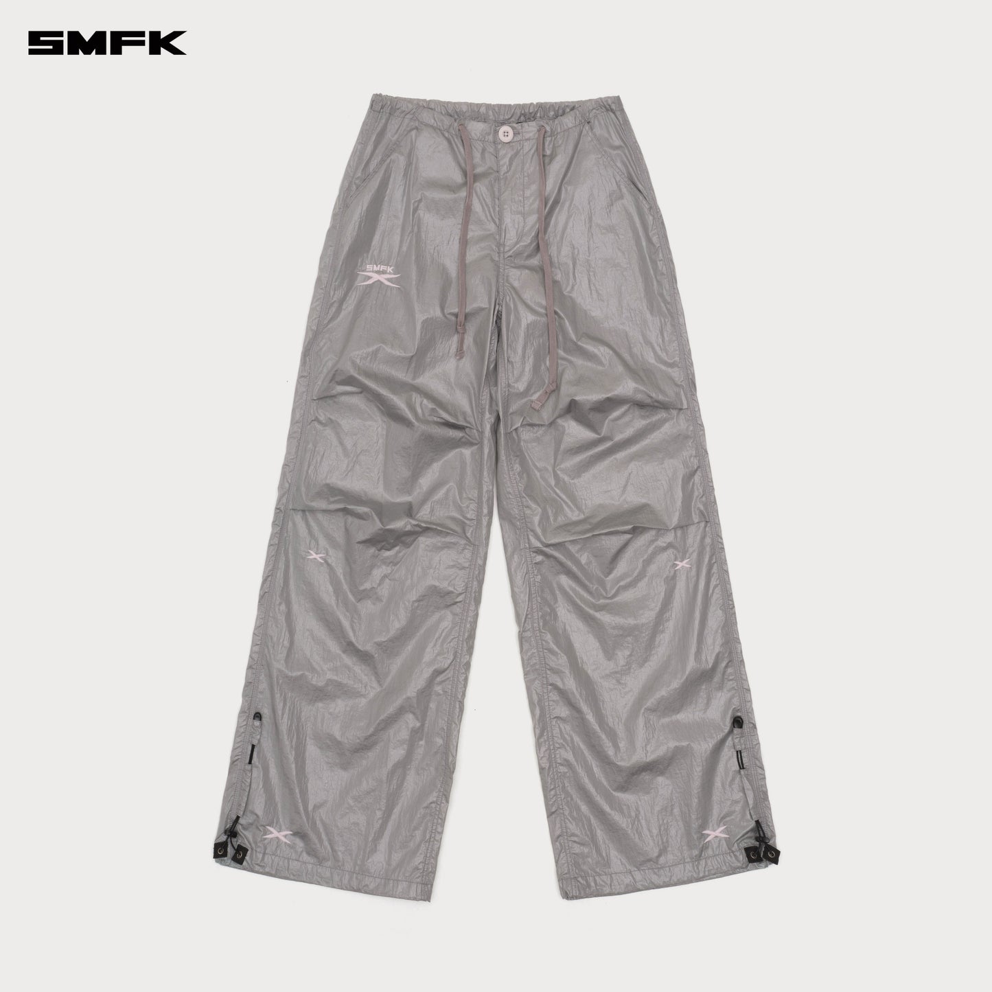 FUTURE Mirage Star Tech Wide Leg Work Pants Moon star Gray