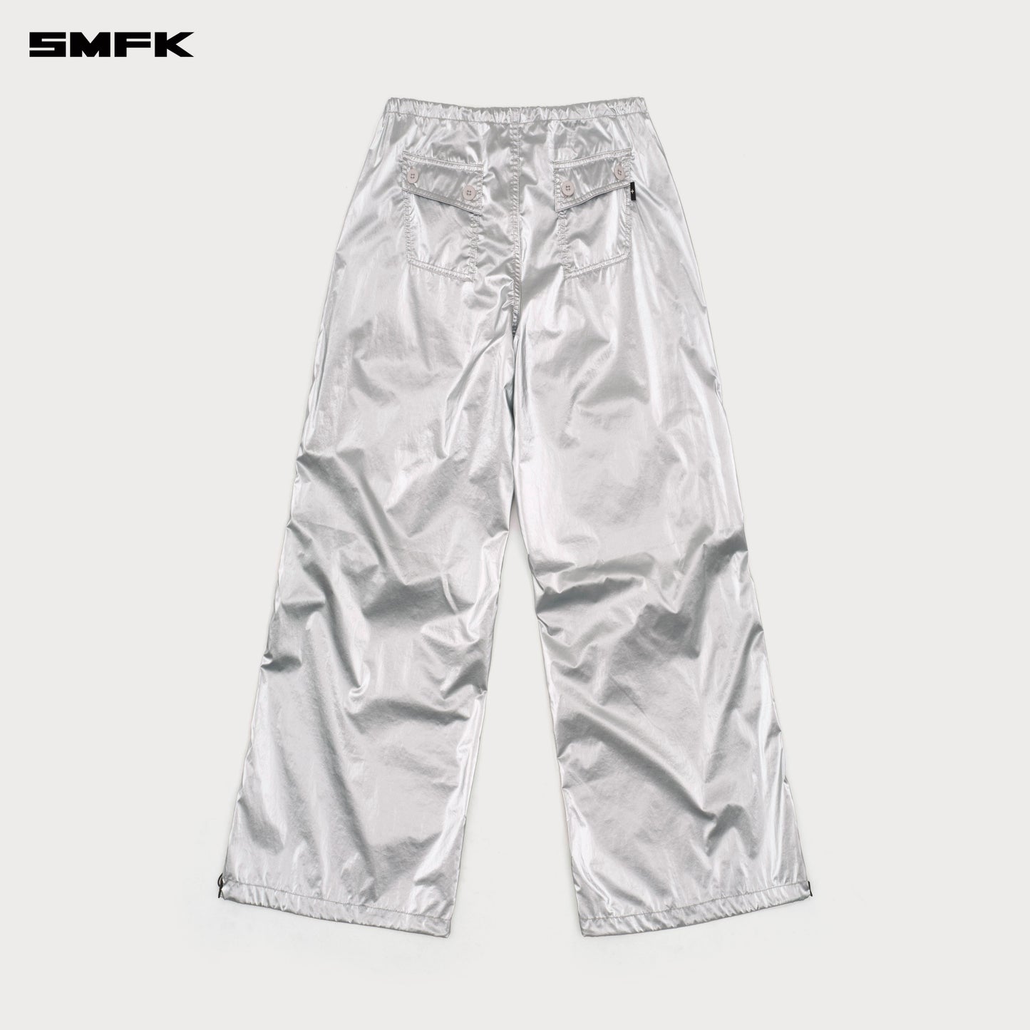 FUTURE Mirage Star Tech Wide Leg Work Pants Space Silver
