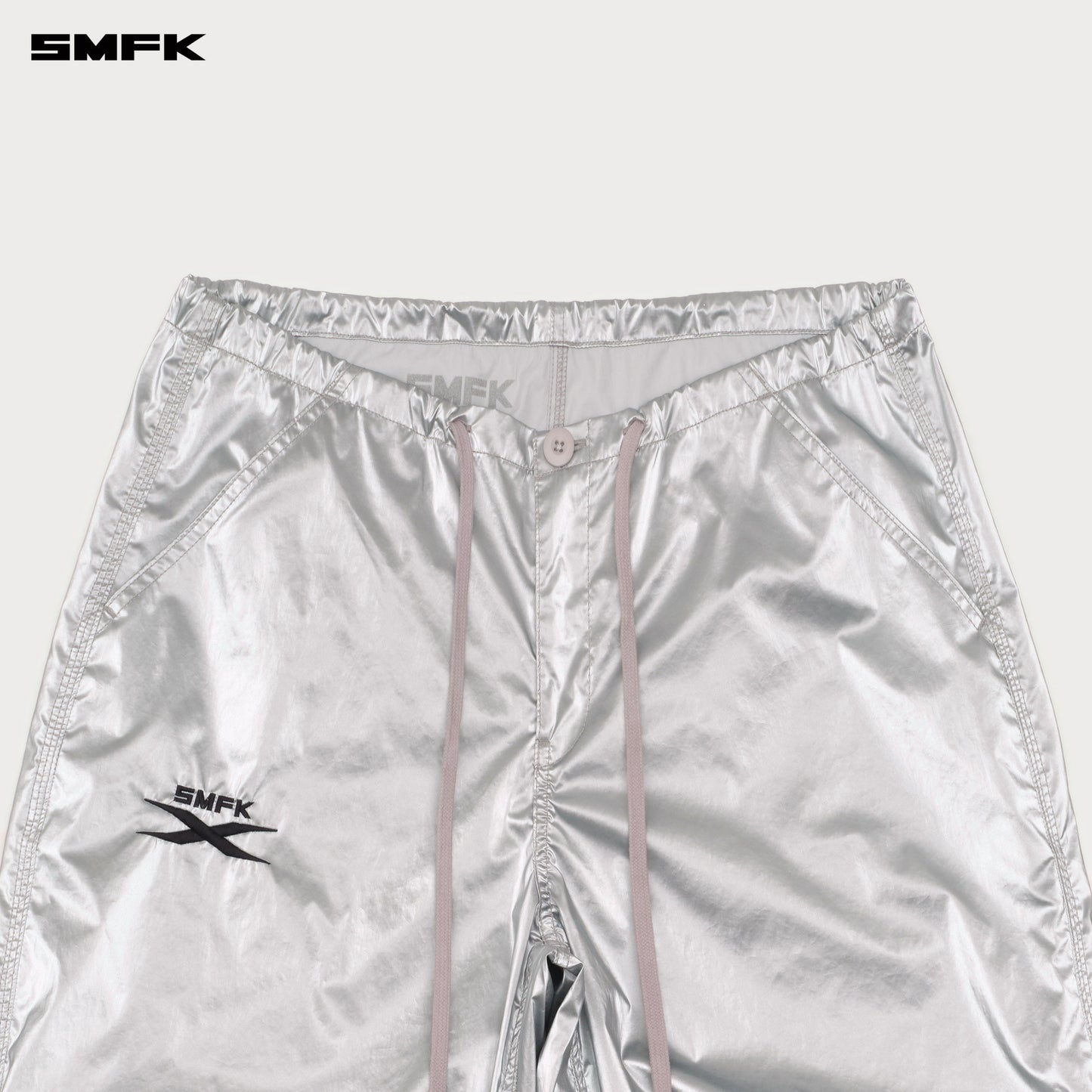FUTURE Mirage Star Tech Wide Leg Work Pants Space Silver