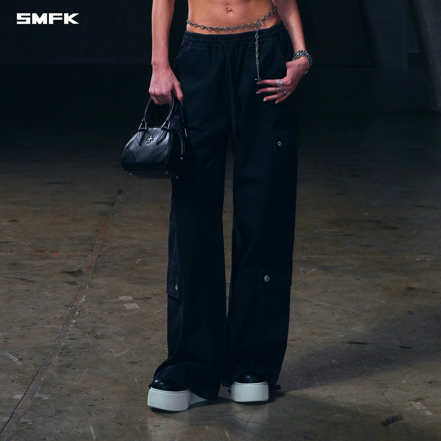 COMPASS MODE RISE-UP STR SPORTS PANTS/COTTON