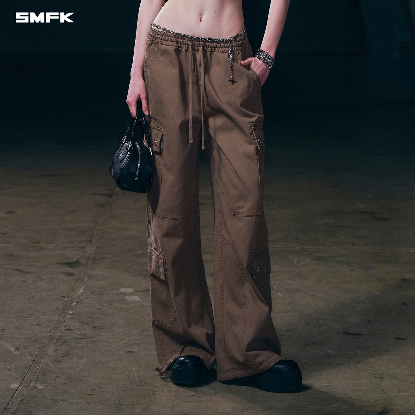 COMPASS MODE RISE-UP STR SPORTS PANTS/COTTON