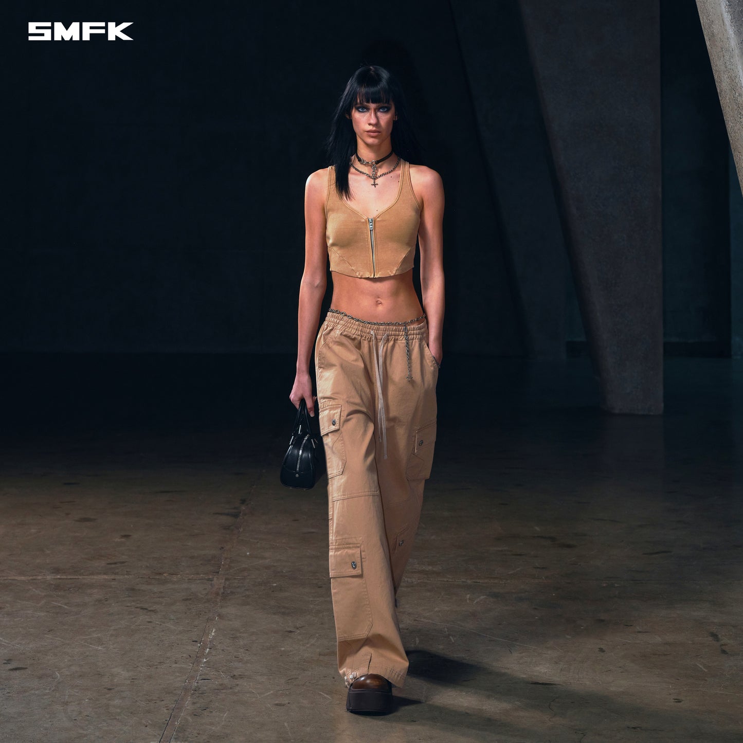 COMPASS MODE RISE-UP STR SPORTS PANTS/COTTON