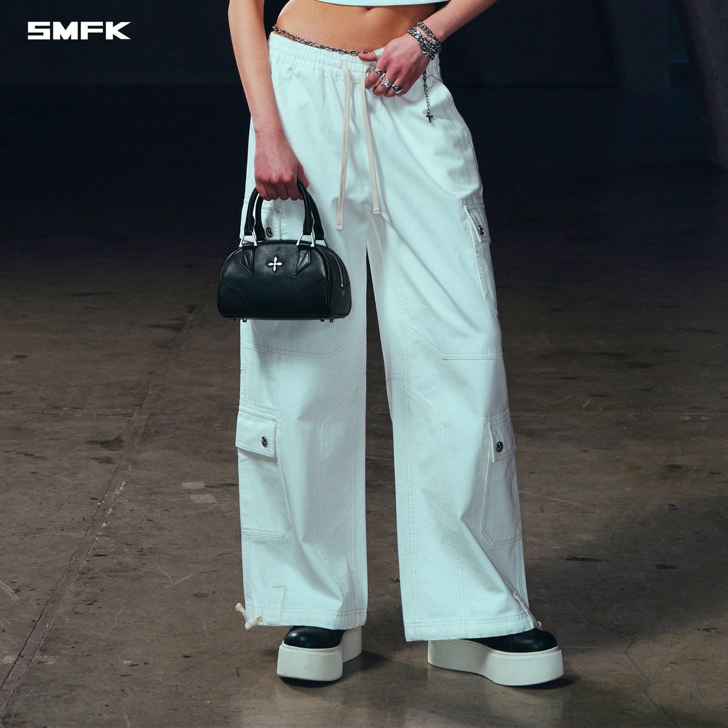 COMPASS MODE RISE-UP STR SPORTS PANTS/COTTON