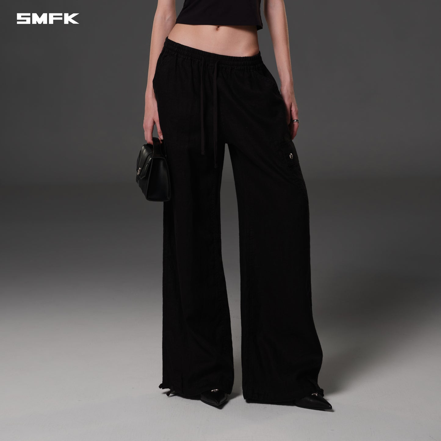 COMPASS ROVE STR SPORTS PANTS/LINEN WILD BLACK