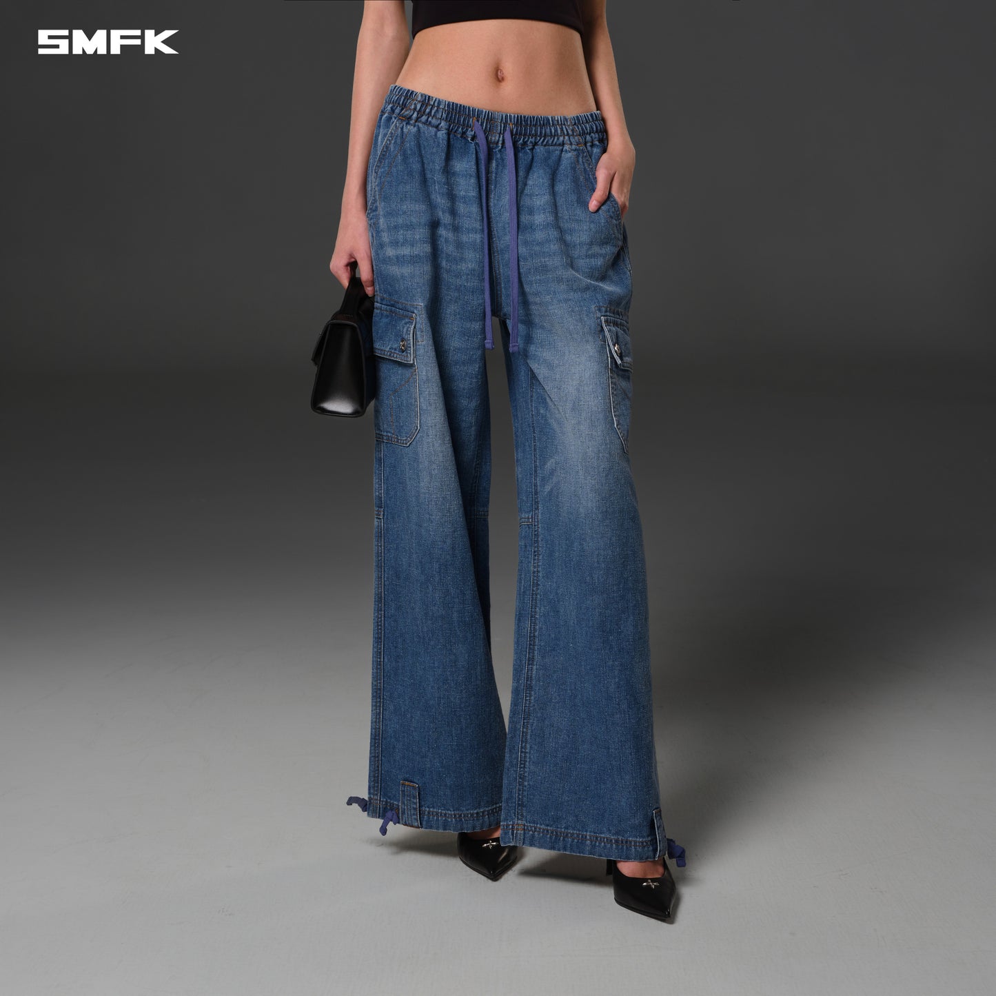 COMPASS ROVE STR SPORTS PANTS/LINEN COTTON JEANS BLUE