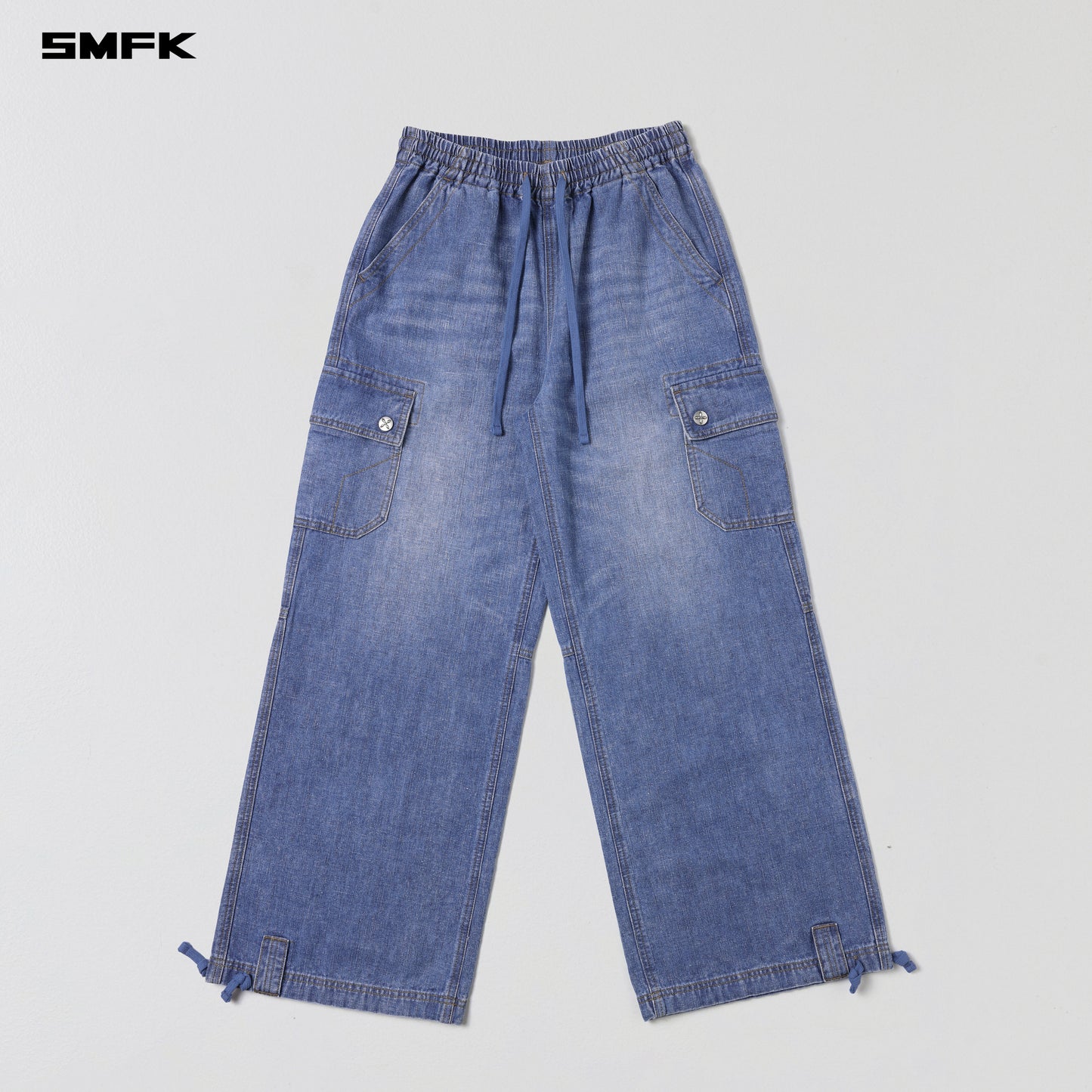 COMPASS ROVE STR SPORTS PANTS/LINEN COTTON JEANS BLUE
