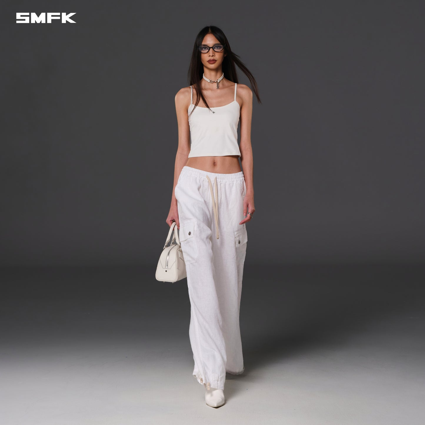 COMPASS ROVE STR SPORTS PANTS/LINEN CLOUD WHITE