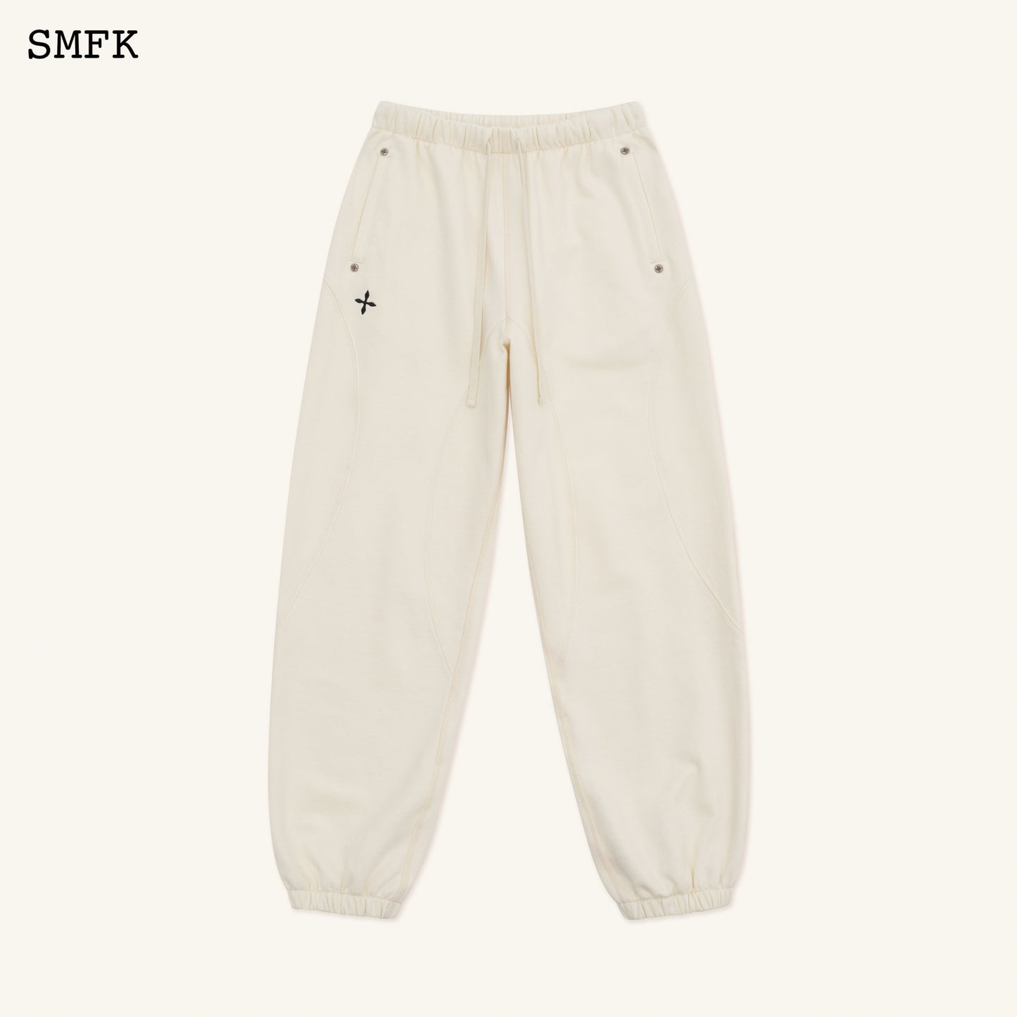 Compass Rush Punch Jogger Sweatpants Cream color