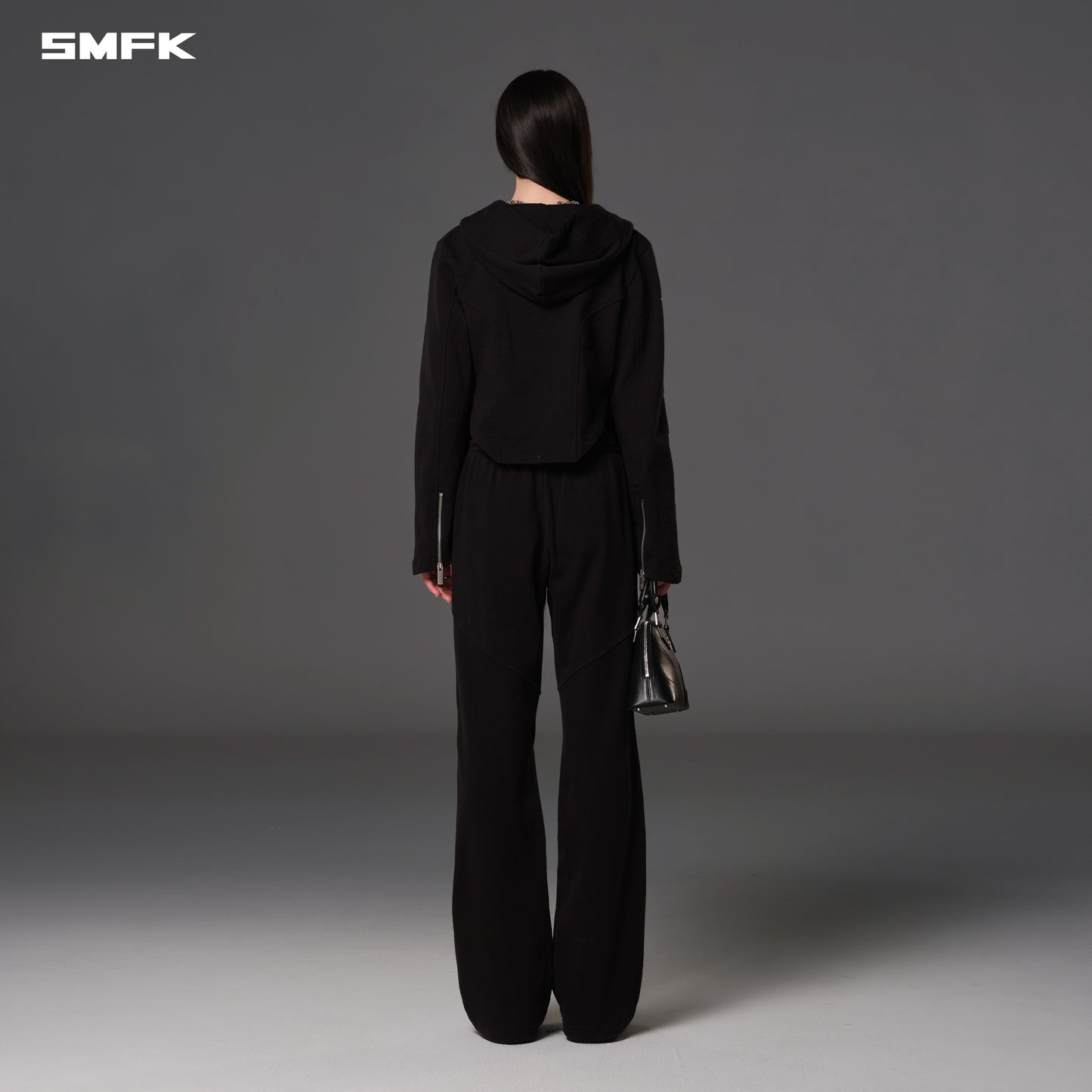 PERMANENT SLIM STRT PANTS/COTTON+WOOL - WILD BLACK