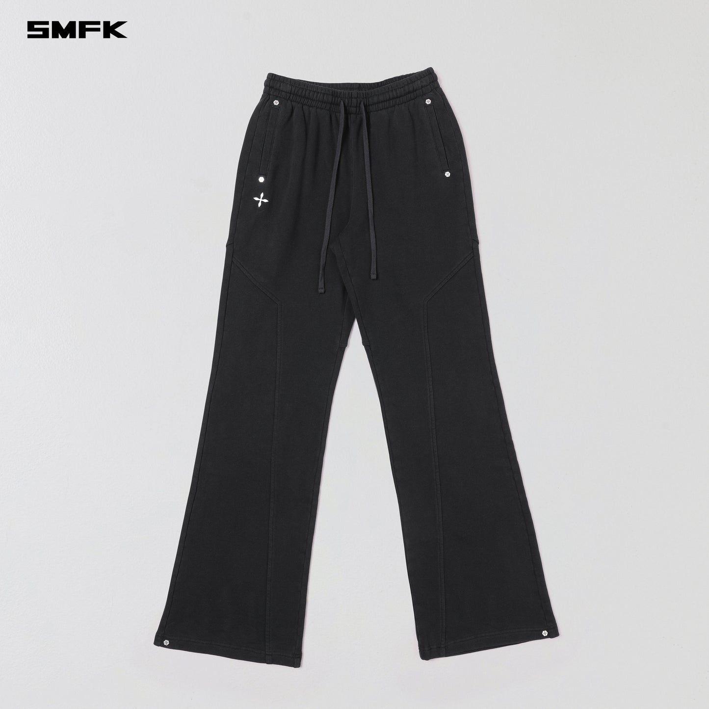 PERMANENT SLIM STRT PANTS/COTTON+WOOL - WILD BLACK