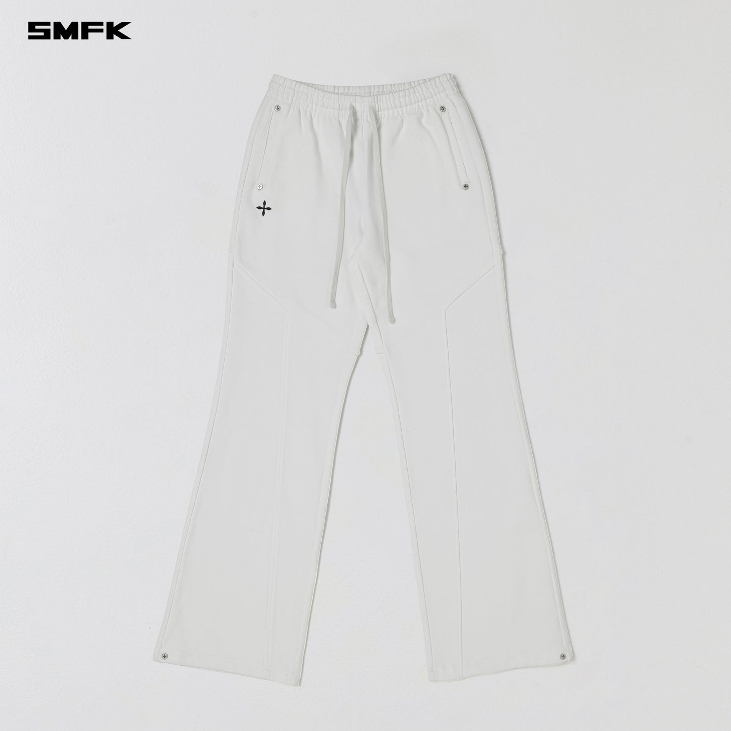 PERMANENT SLIM STRT PANTS/COTTON+WOOL - CLOUD WHITE