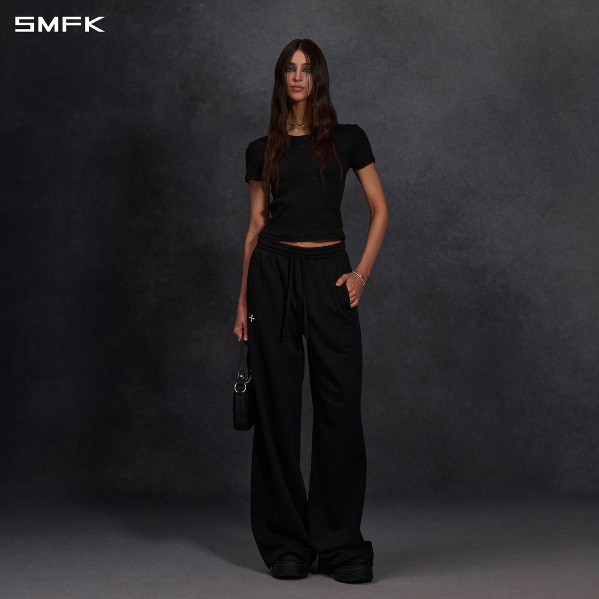 PERMANENT LOOSE STRT PANTS/COTTON/W