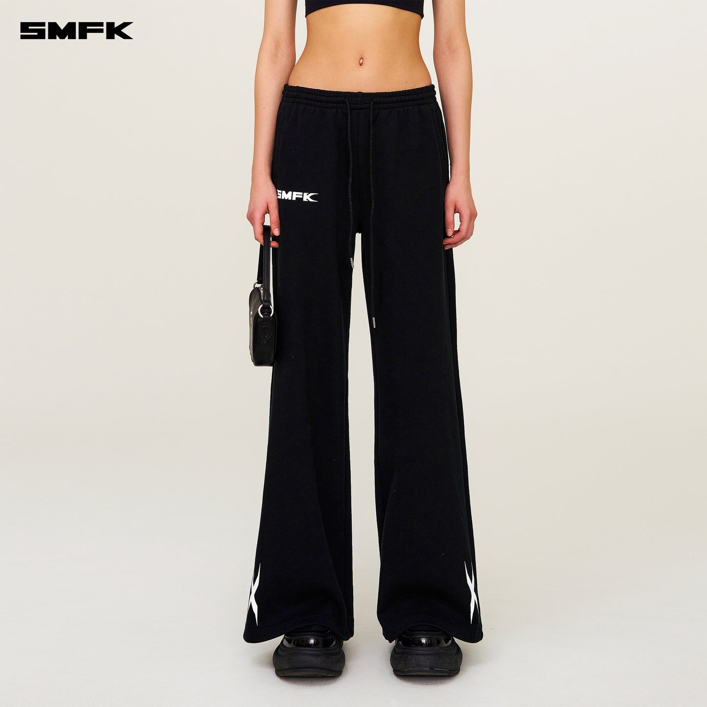 FUTURE Genetics Wide Leg Sweatpants Wilderness Black