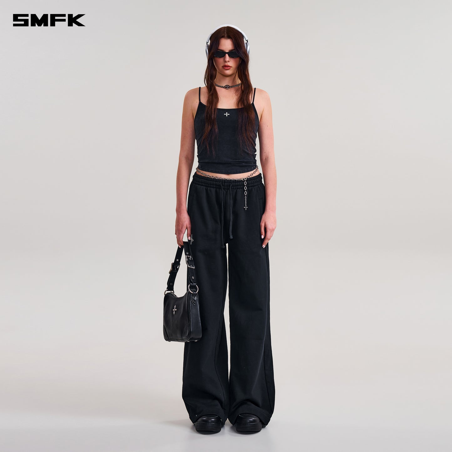COMPASS MODE TOWER LOOSE SPORTS PANTS/ WILD BLACK