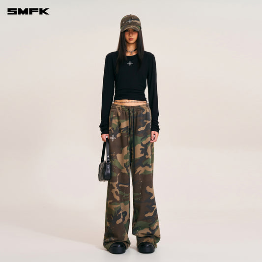 COMPASS MODE CAMO TOWER SPORTS PANTS/ ARMY GREEN CAMOUFLAGE