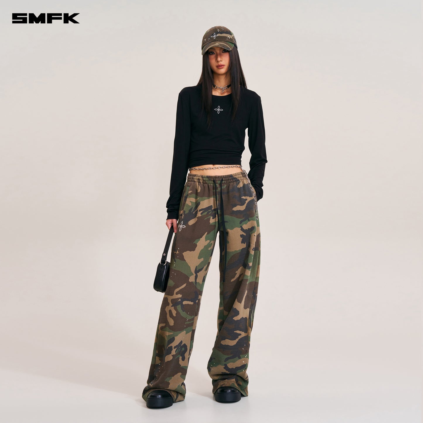 COMPASS MODE CAMO TOWER SPORTS PANTS/ ARMY GREEN CAMOUFLAGE