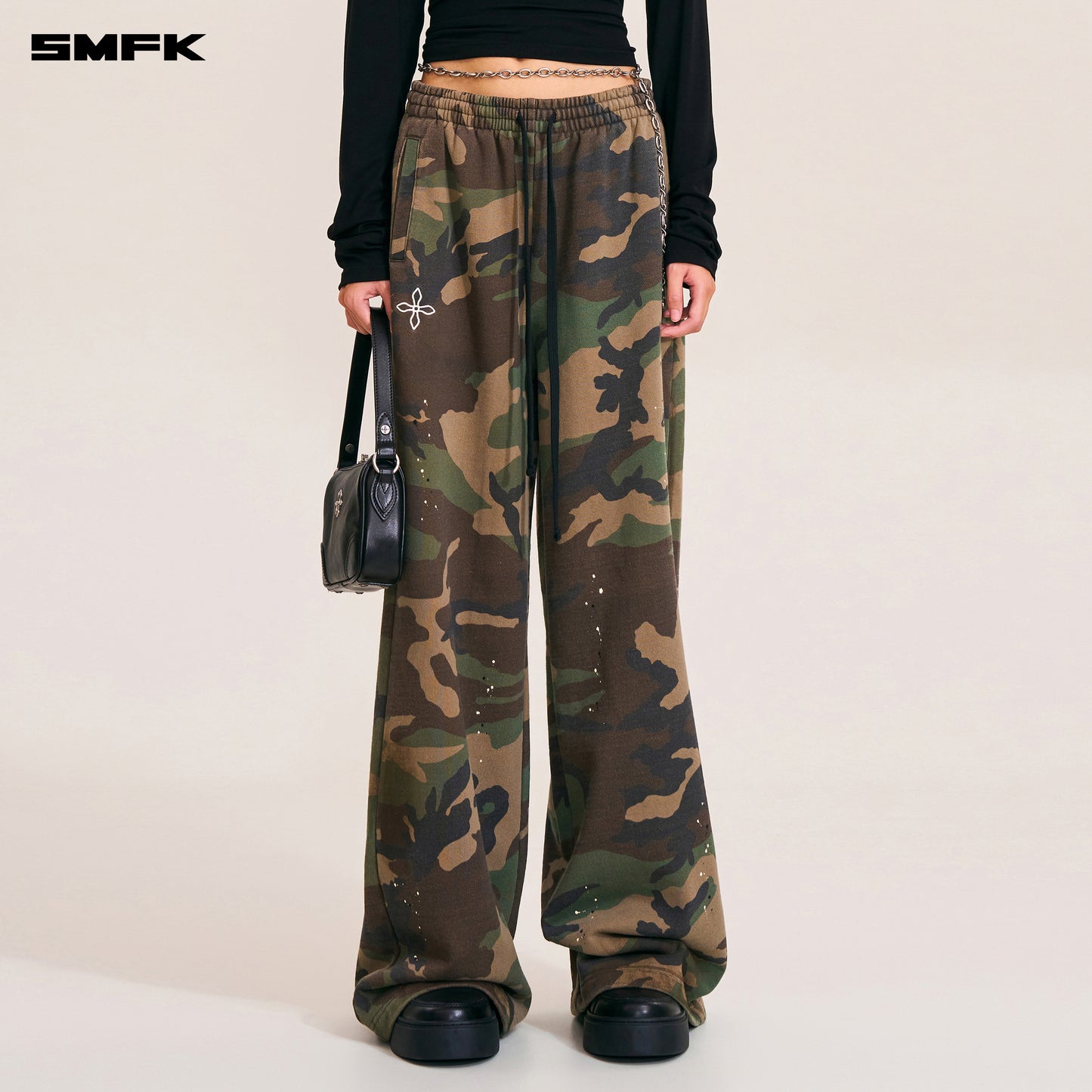 COMPASS MODE CAMO TOWER SPORTS PANTS/ ARMY GREEN CAMOUFLAGE
