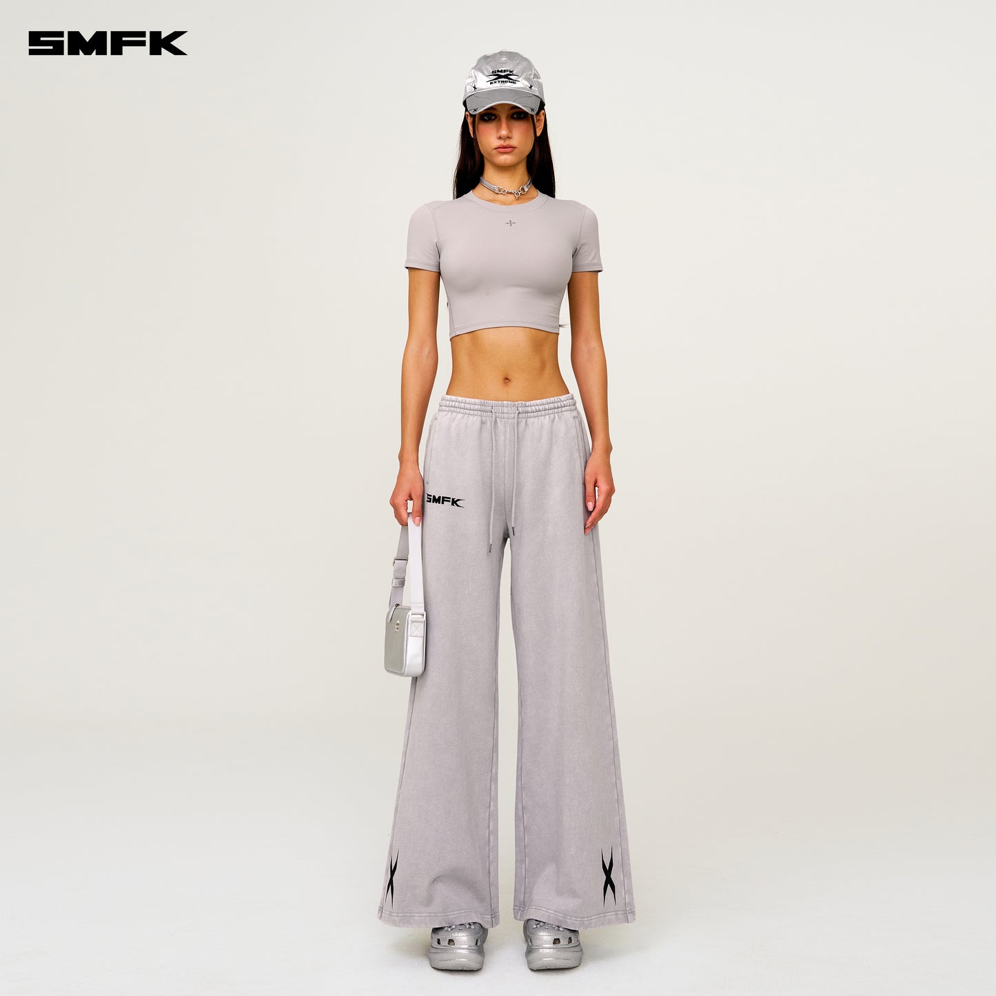 FUTURE Genetics Wide Leg Sweatpants Dusty Gray