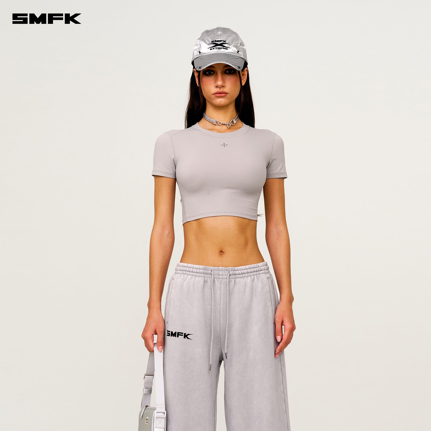 FUTURE Genetics Wide Leg Sweatpants Dusty Gray