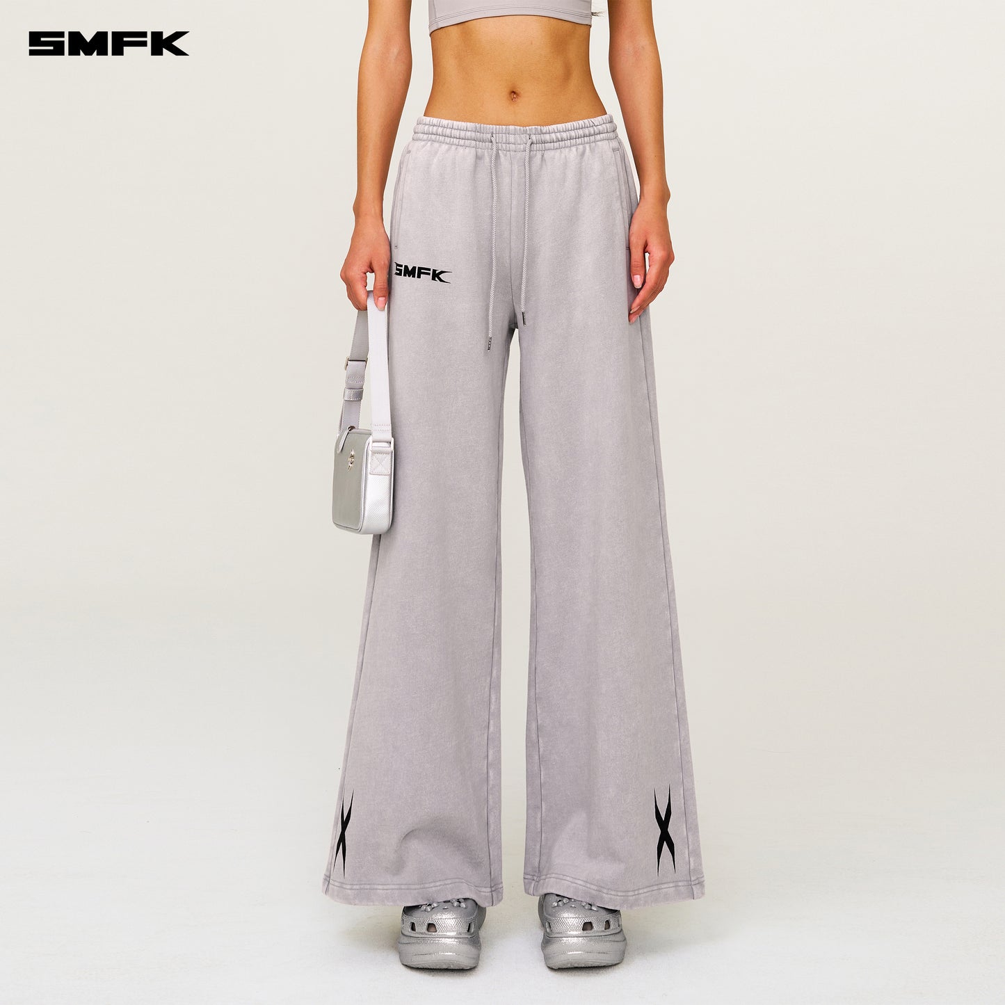 FUTURE Genetics Wide Leg Sweatpants Dusty Gray