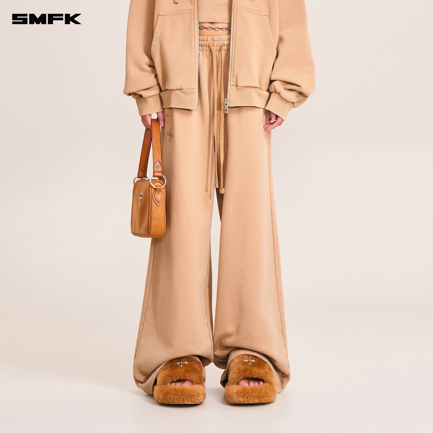 COMPASS MODE TOWER LOOSE SPORTS PANTS/ SAND